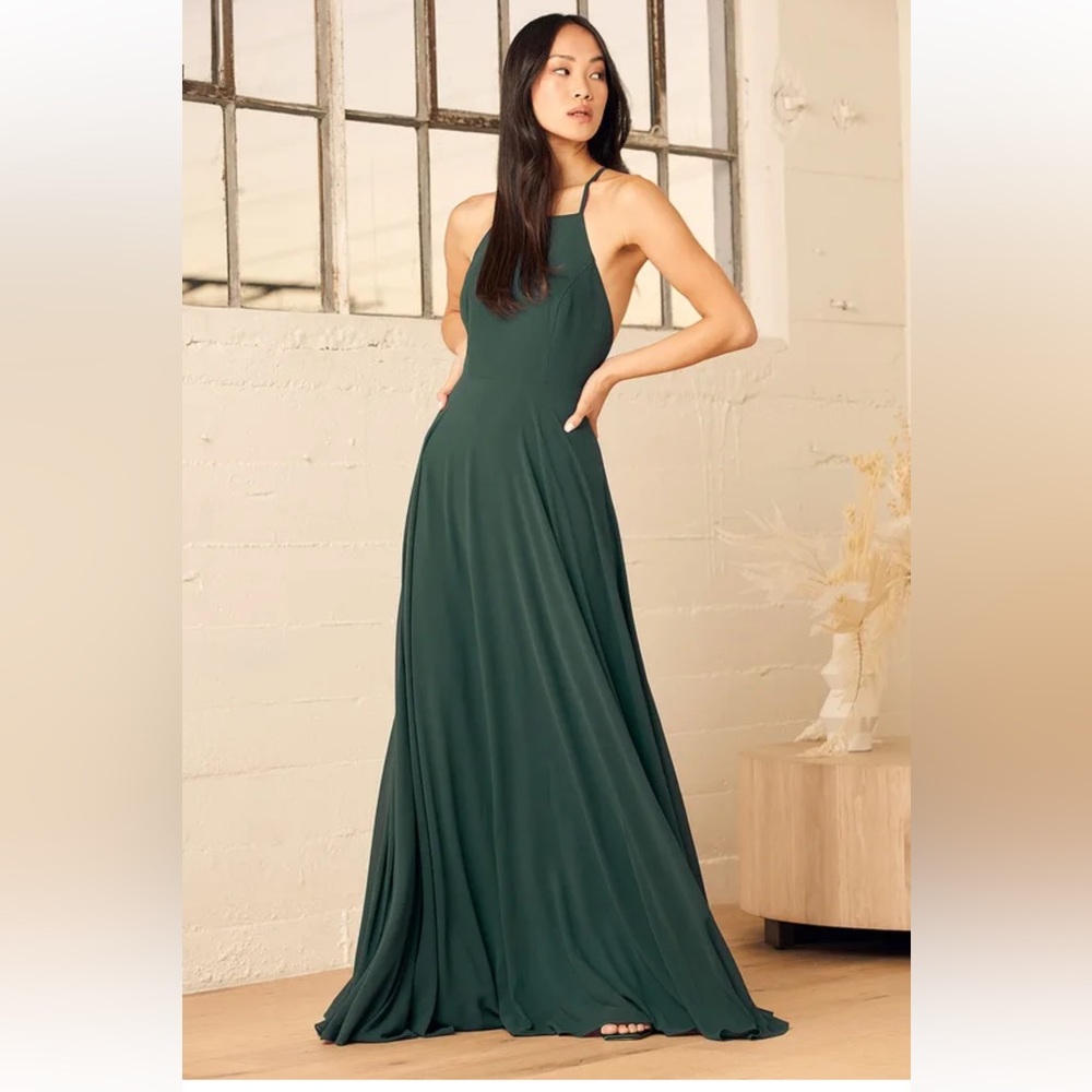 Mythical Kind of Love Dark Green Maxi Dress